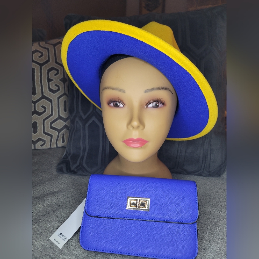 Two-toned Fedora hat and bag